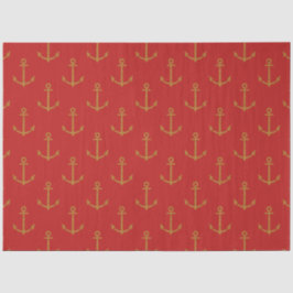 Papel De Seda Más diseño de la serie náutica rojo y azul 15