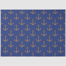 Papel De Seda Más diseño de la serie náutica rojo y azul marino 