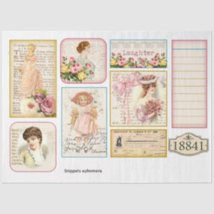 Papel De Seda Más serie de diseños vintage efímeros 11