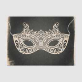 Papel De Seda Máscara de Máscara de Verde Vintage Elegante Fiest