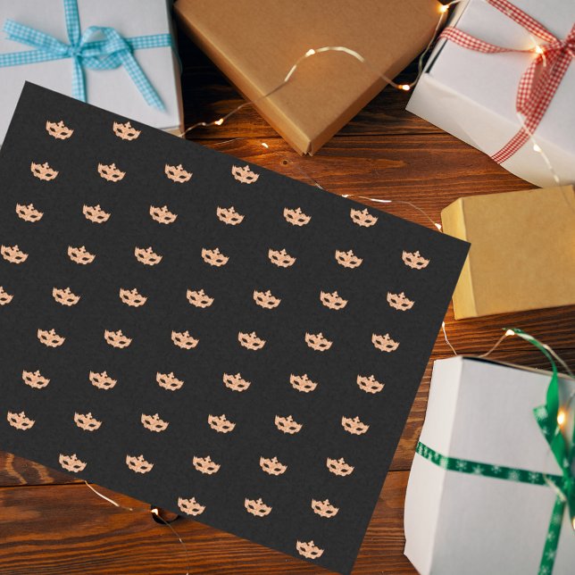 Papel De Seda Mascarada de oro negro fiesta (Subido por el creador)