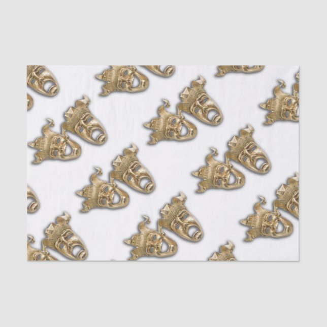 Papel De Seda Máscaras de teatro de comedia y tragedia (Anverso)