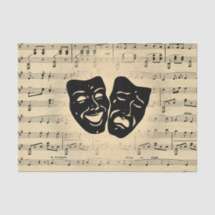 Papel De Seda Máscaras de teatro y música antigua