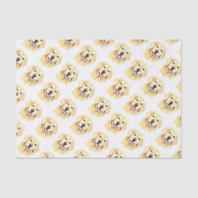 Papel De Seda Mascota de perro de Golden Retriever (Anverso)