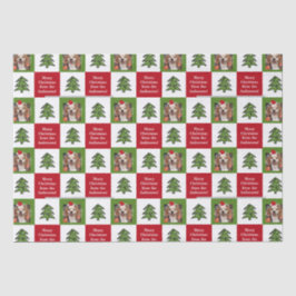 Papel De Seda Mascota lindo foto verde rojo árbol de Navidad tu 