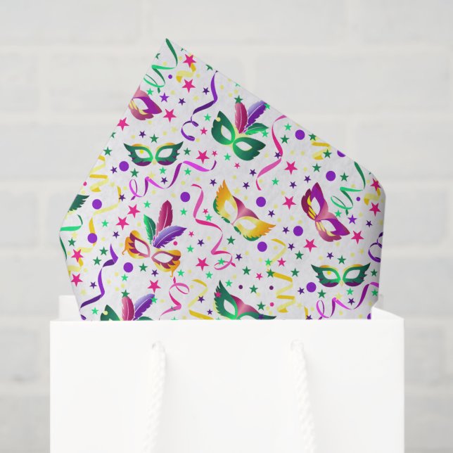 Papel De Seda Masks Mardi Gras Decoupage (Bolsa de regalo)