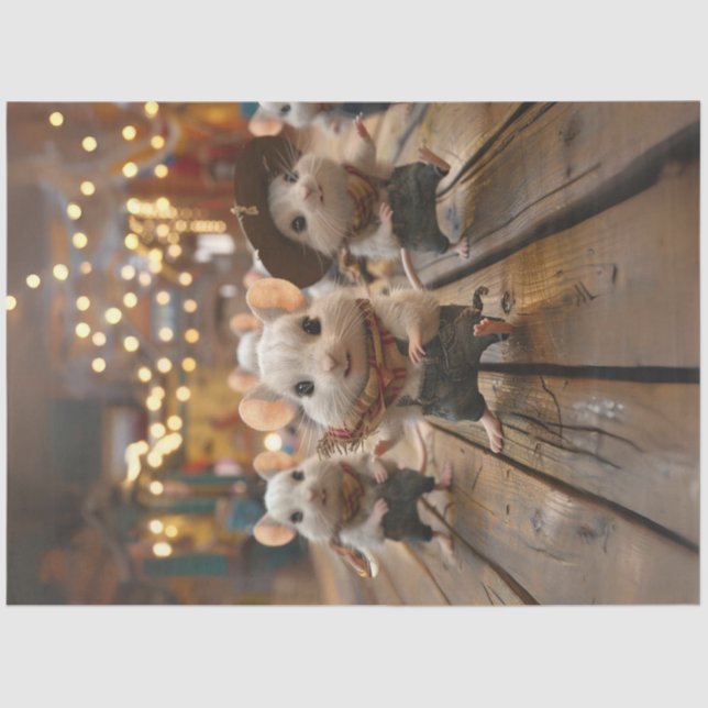 Papel De Seda Mata de baile de línea caprichosa (Anverso)