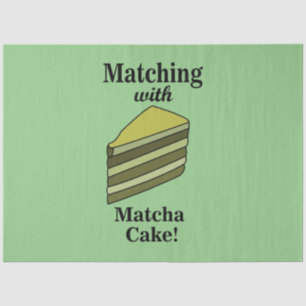 Papel De Seda Matcha Green Cake Food Funny