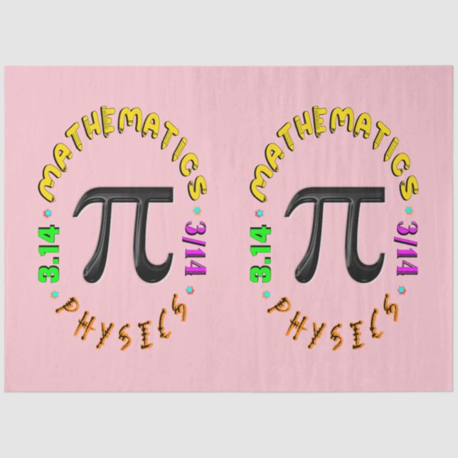 Papel De Seda Matemáticas Pi Physics Sports (Anverso)