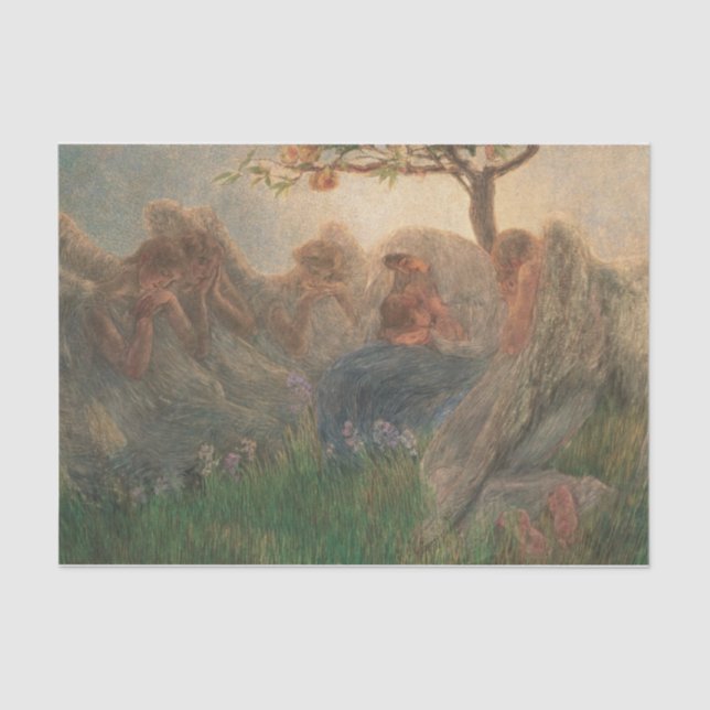 Papel De Seda Maternidad por Gaetano Previati (Anverso)