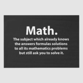 Papel De Seda Math Typography Funny Math