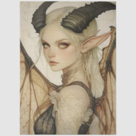 Papel De Seda Matiología gótica Nymph Fantasy Dragon