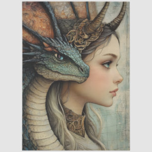 Papel De Seda Matiología gótica Nymph Fantasy Dragon