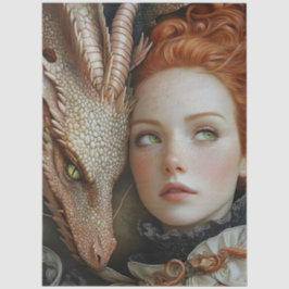 Papel De Seda Matiología gótica Nymph Fantasy Dragon