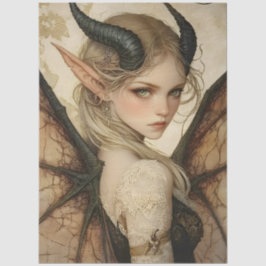 Papel De Seda Matiología gótica Nymph Fantasy Dragon