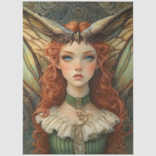 Papel De Seda Matiología gótica Nymph Fantasy Dragon