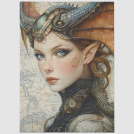 Papel De Seda Matiología gótica Nymph Fantasy Dragon