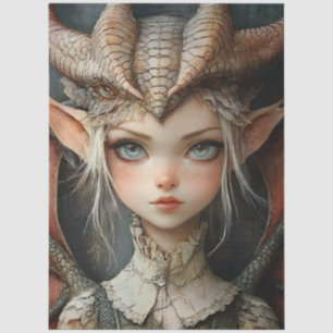 Papel De Seda Matiología gótica Nymph Fantasy Dragon