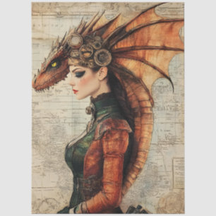 Papel De Seda Matiología gótica Nymph Fantasy Dragon