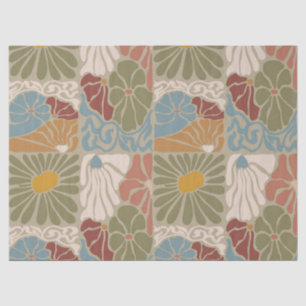 Papel De Seda Matisse Groovy floral Art Nouveau 1970s