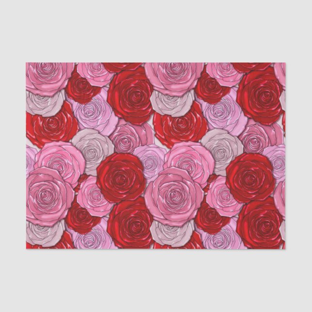 Papel De Seda Matrícula de Rosas (Anverso)