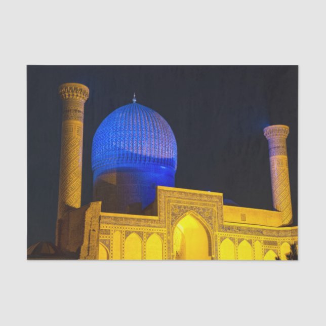 Papel De Seda Mausoleum of Amir Timur - Samarkand, Uzbekistan (Anverso)