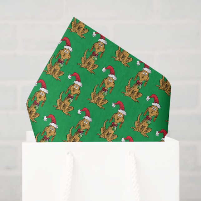 Papel De Seda Max the Dog in Santa Hat (Bolsa de regalo)