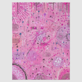 Papel De Seda Maximalista abstracto rosa: Sundae de frambuesa
