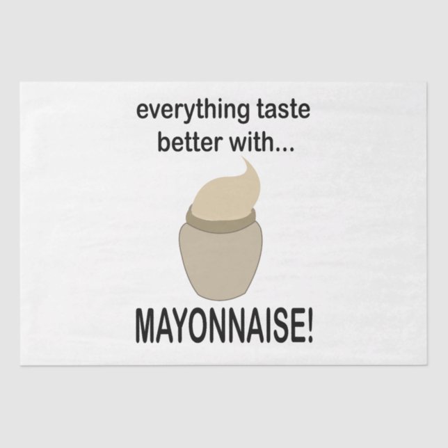 Papel De Seda Mayonnaise Sauce Food Funny Mayonnaise (Anverso)