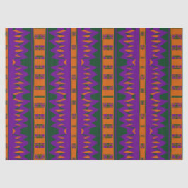 Papel De Seda Mazipoodles Afrofuturist Pattern - Purple Green 