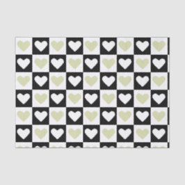 Papel De Seda Mazipoodles Corazón Abstracción Olive Green Mini