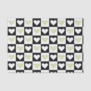 Papel De Seda Mazipoodles Corazón Abstracción Olive Green Mini