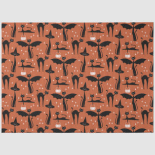 Papel De Seda MCM Halloween Fancy Vestir al Naranja de gatos Min