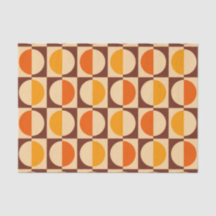 Papel De Seda MCM Retro Geométrico Media cuadrada y patrón de cí