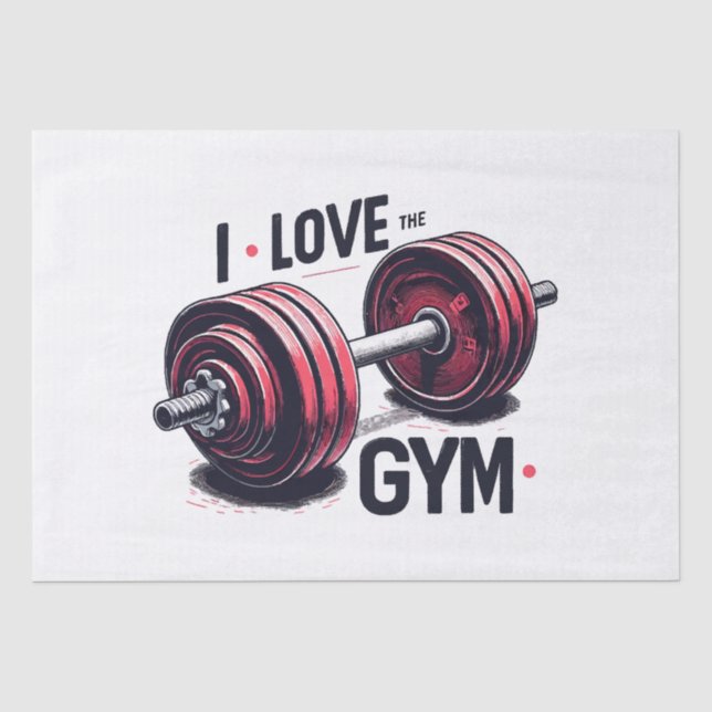 Papel De Seda Me encanta el gimnasio (Anverso)