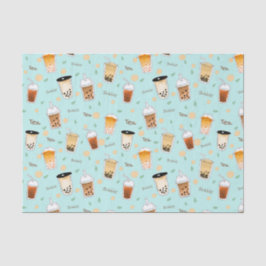 Papel De Seda Me encanta el té azul burbuja