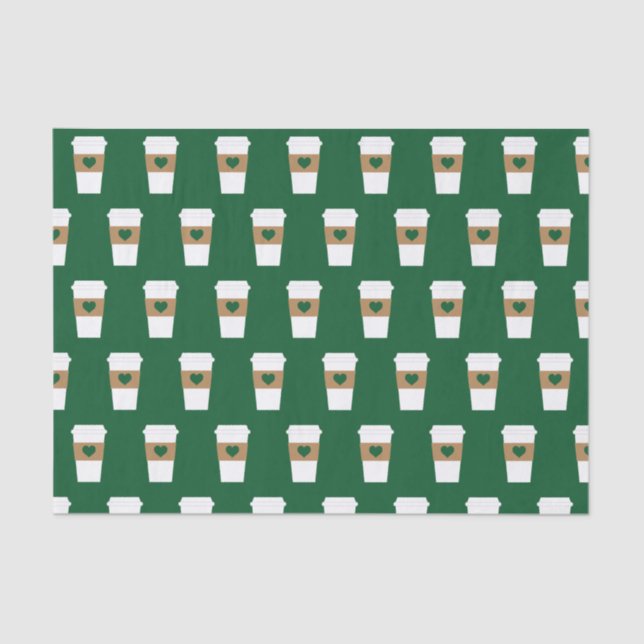 Papel De Seda Me encanta la Copa de Café Desechable (Anverso)