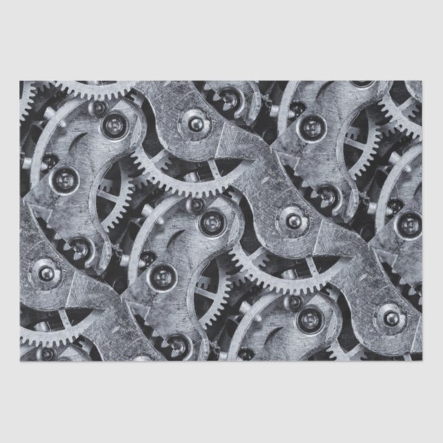 Papel De Seda Mecánica de piezas de tiempo (Anverso)