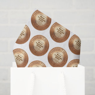Papel De Seda Medalla personalizada 3D realista editable de hoja