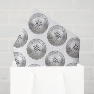 Papel De Seda Medalla personalizada 3D realista editable foil pl