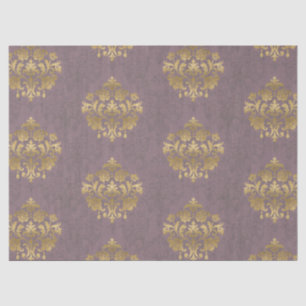 Papel De Seda Medallón de Mauve Antiguo Ahumado Vintage