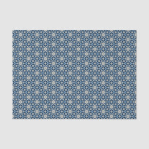 Papel De Seda Medallón del Patrimonio de la Prairie Azul Profund