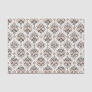 Papel De Seda Medallones Botánicos Elegantes Atemporales
