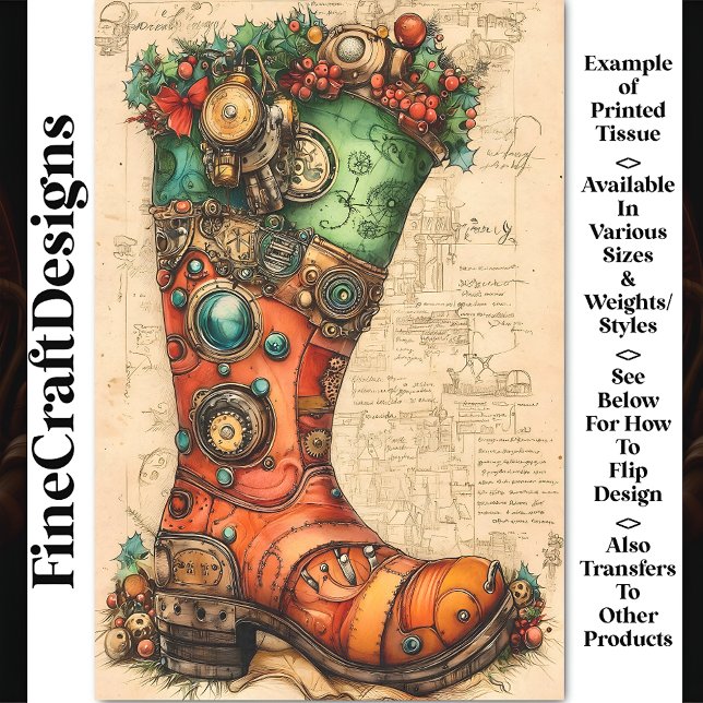 Papel De Seda Media Noche de Navidad Estilo Steampunk BL5 Decoup (Subido por el creador)