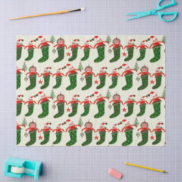 Papel De Seda Medias de Navidad Tesoros Retro