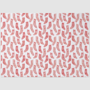 Papel De Seda Medias Navideñas Nórdicas Rojo Blanco