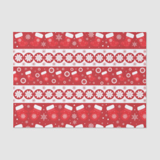 Papel De Seda Medias y mitones de Navidad rojos y blancos