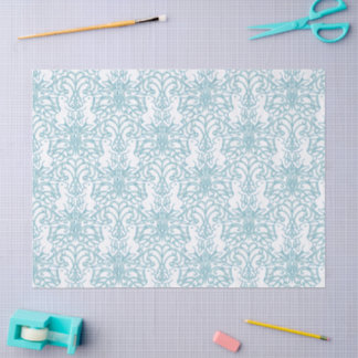 Papel De Seda Medieval Rabbit Art Nouveau Botanical pattern