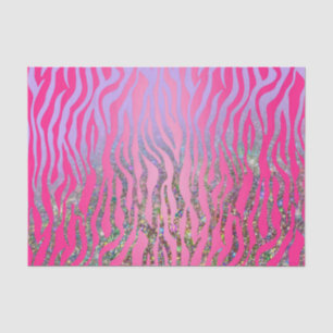 Papel De Seda Medio Brillo Impresión Tigre Rosa