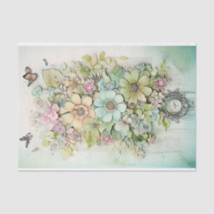 Papel De Seda Medios mixtos con mariposas